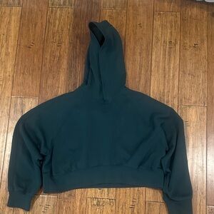 YPB Dark Green Cropped Hoodie by Abercrombie